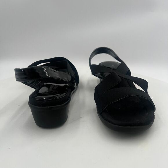 Mootsies Tootsies Idair Black Wedge Slingback Sandal Size 8 - Picture 9 of 11